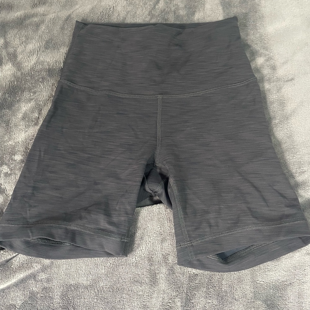 Gray lululemon bike shorts